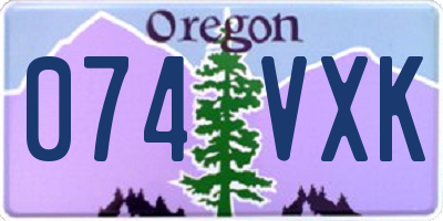 OR license plate 074VXK