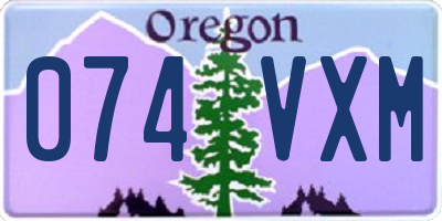 OR license plate 074VXM