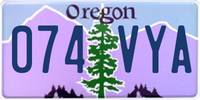 OR license plate 074VYA