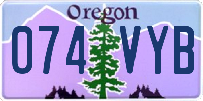 OR license plate 074VYB