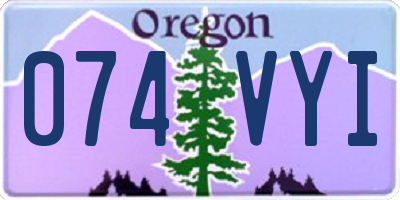 OR license plate 074VYI