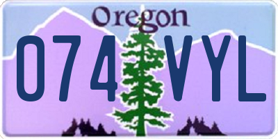 OR license plate 074VYL