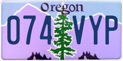 OR license plate 074VYP