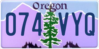 OR license plate 074VYQ