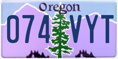 OR license plate 074VYT