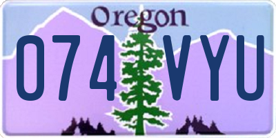 OR license plate 074VYU