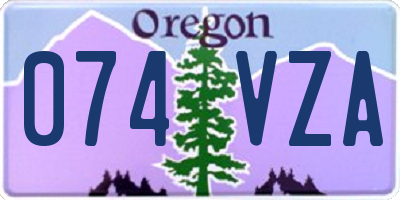 OR license plate 074VZA