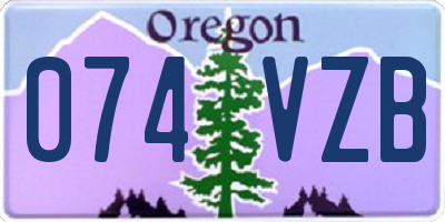 OR license plate 074VZB