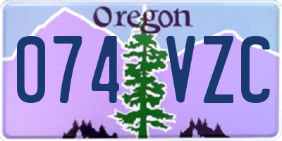 OR license plate 074VZC