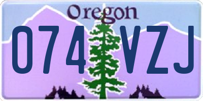 OR license plate 074VZJ