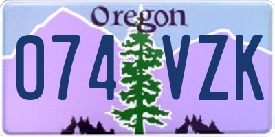 OR license plate 074VZK