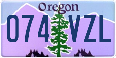 OR license plate 074VZL