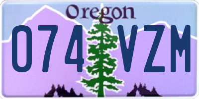 OR license plate 074VZM