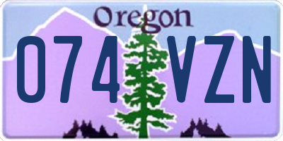 OR license plate 074VZN