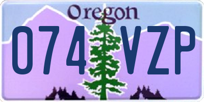 OR license plate 074VZP