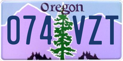 OR license plate 074VZT