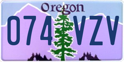 OR license plate 074VZV