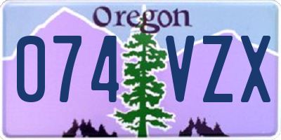 OR license plate 074VZX