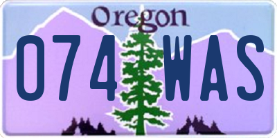 OR license plate 074WAS