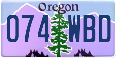 OR license plate 074WBD