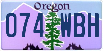 OR license plate 074WBH