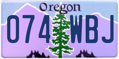 OR license plate 074WBJ