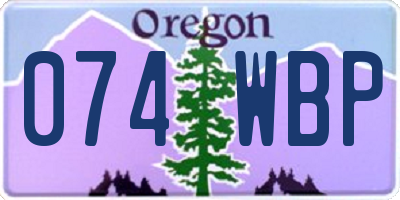OR license plate 074WBP