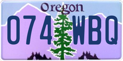 OR license plate 074WBQ