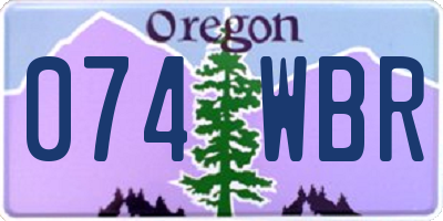 OR license plate 074WBR