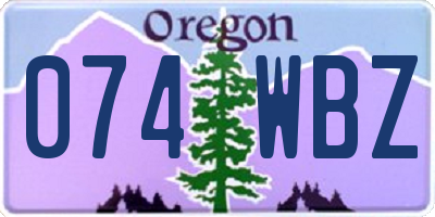 OR license plate 074WBZ