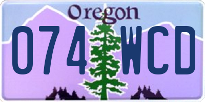 OR license plate 074WCD