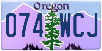 OR license plate 074WCJ