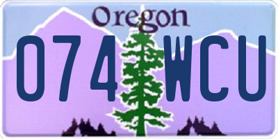 OR license plate 074WCU