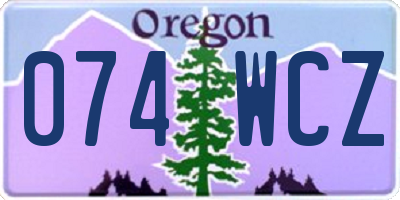 OR license plate 074WCZ