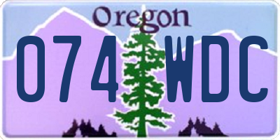OR license plate 074WDC