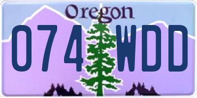 OR license plate 074WDD