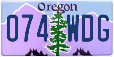 OR license plate 074WDG