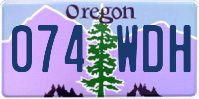 OR license plate 074WDH
