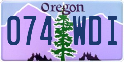 OR license plate 074WDI