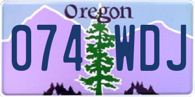 OR license plate 074WDJ