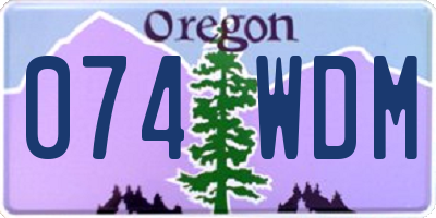 OR license plate 074WDM