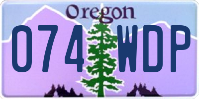 OR license plate 074WDP