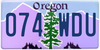 OR license plate 074WDU