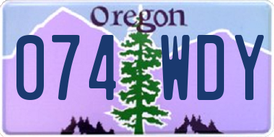 OR license plate 074WDY