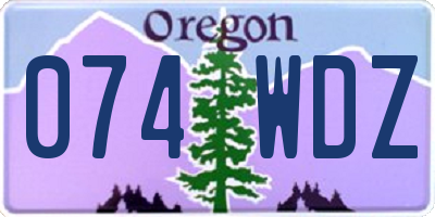 OR license plate 074WDZ