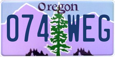 OR license plate 074WEG