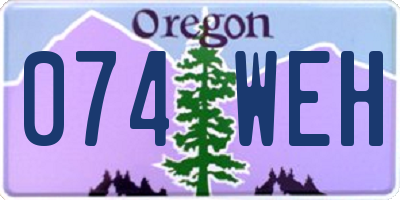 OR license plate 074WEH