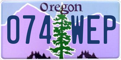 OR license plate 074WEP