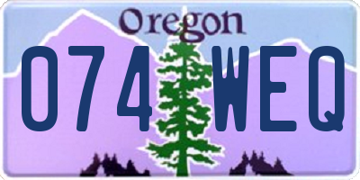 OR license plate 074WEQ
