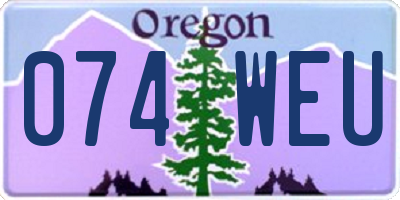 OR license plate 074WEU